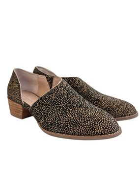 Madewell Calf Hair Speckled Cheetah Print Mules Lucie Low Heel Slides 6